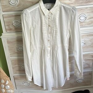 Anthropologie White Button Down Shirt